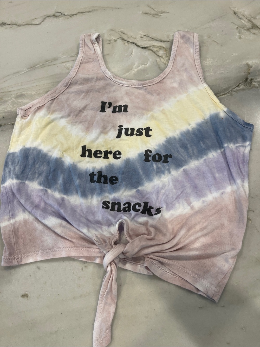 good hYOUman Pastel Tie-Dye Tank Top with Front Knot- Toddler 6